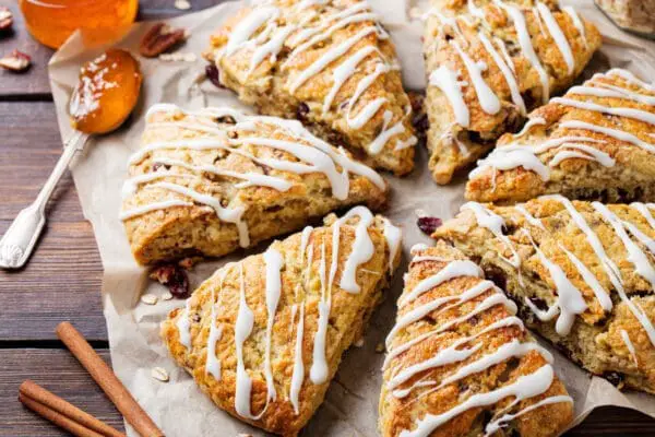 Low Calorie Cranberry Orange Scones