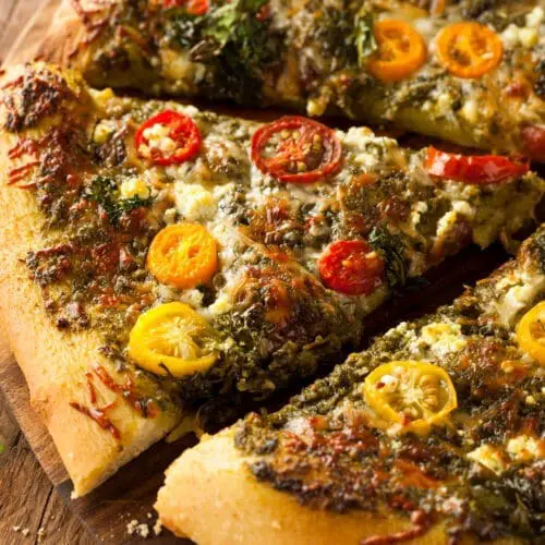 Low Calorie Pesto Pizza