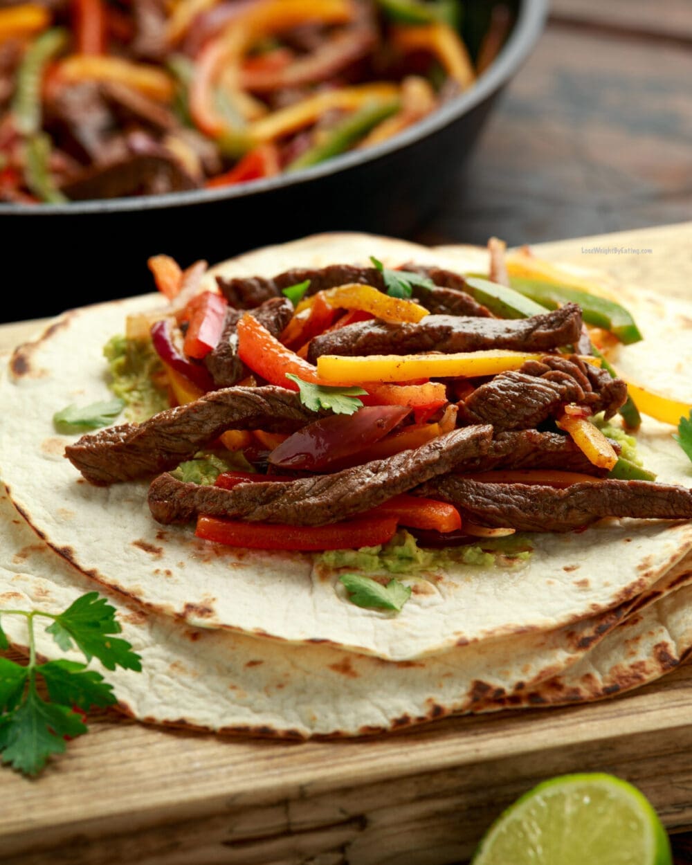 Low Calorie Steak Fajitas