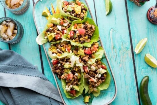 Low Calorie Lettuce Wrap Tacos