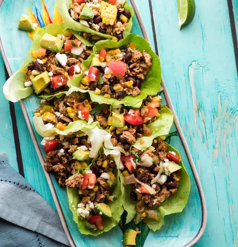 Low Calorie Lettuce Wrap Tacos