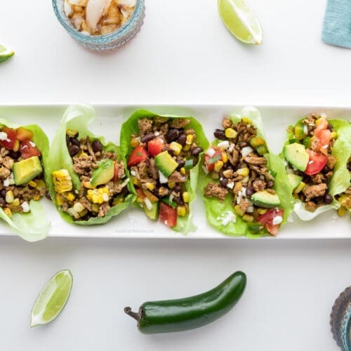 Low Calorie Lettuce Wrap Tacos