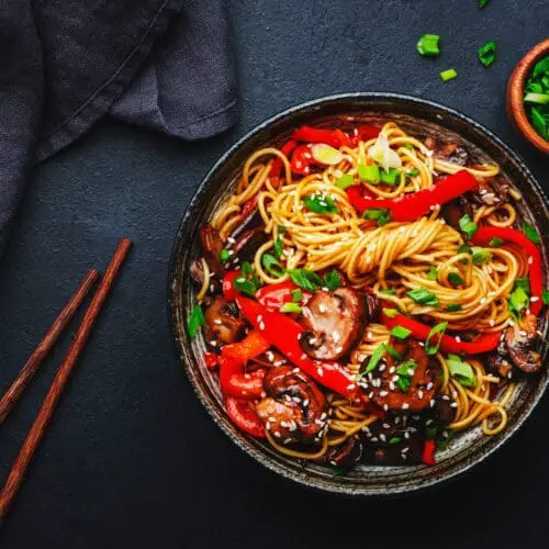 Low Calorie Spicy Asian Noodles