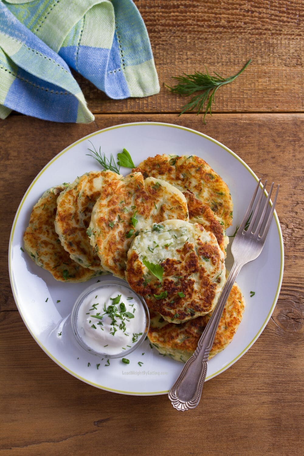 Healthy Leftover Mashed Potato Pancakes