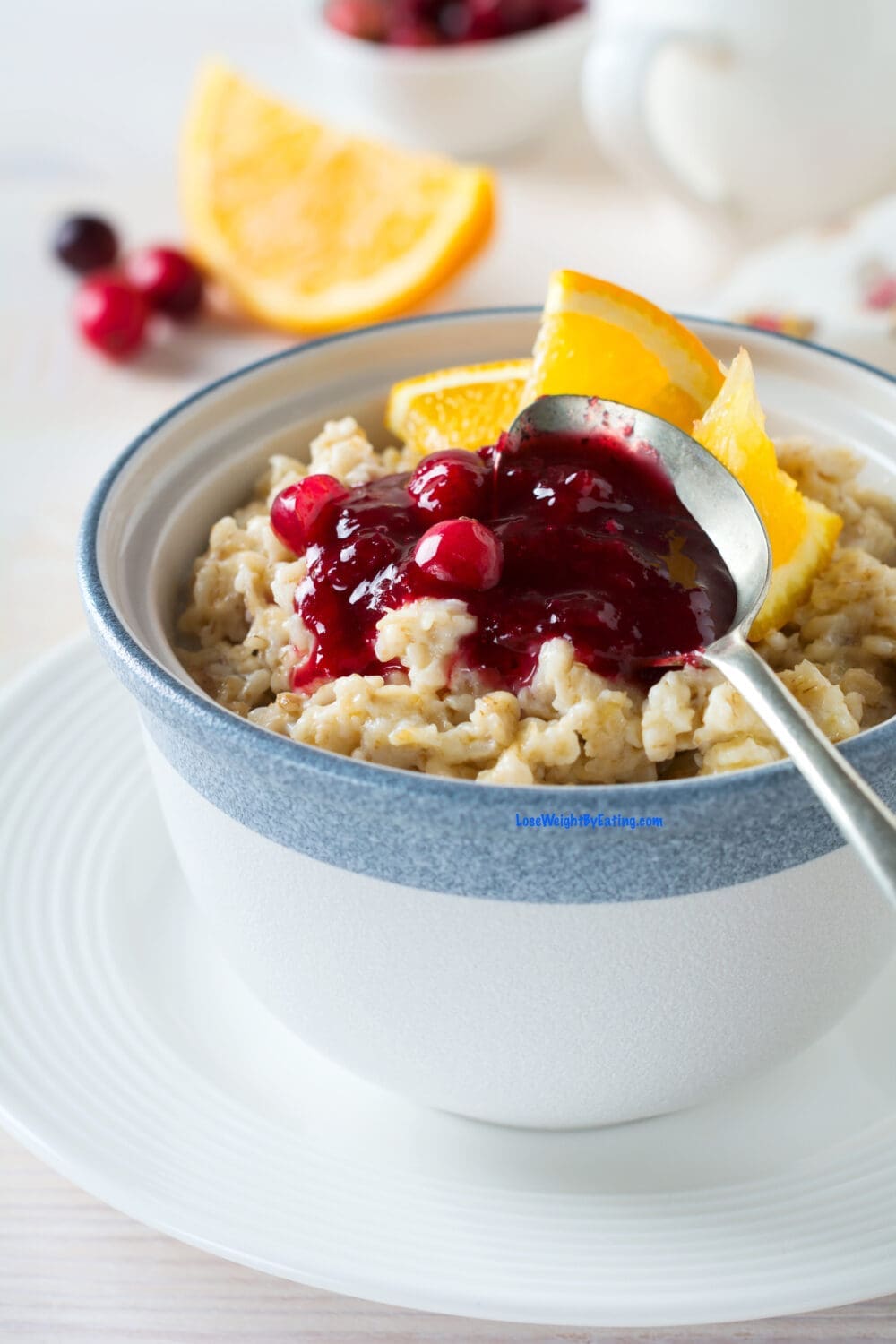 Low Calorie Cranberry Orange Oatmeal