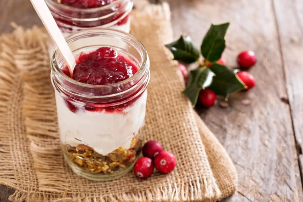 Low Calorie Cranberry Sauce Parfaits