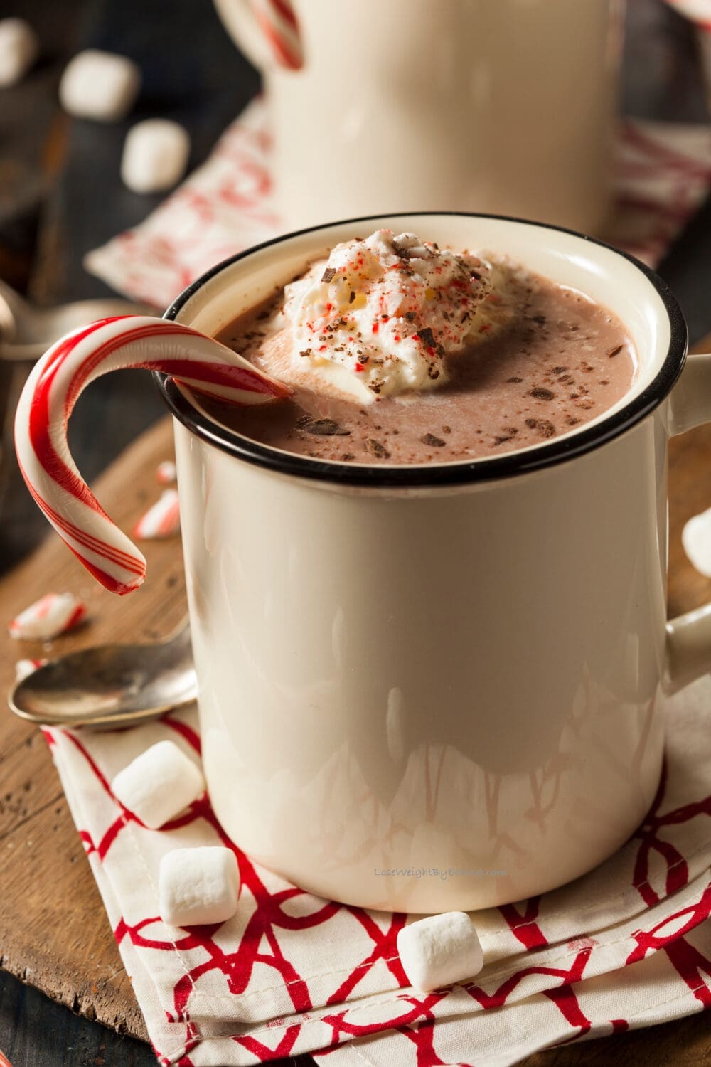 low calorie peppermint hot chocolate