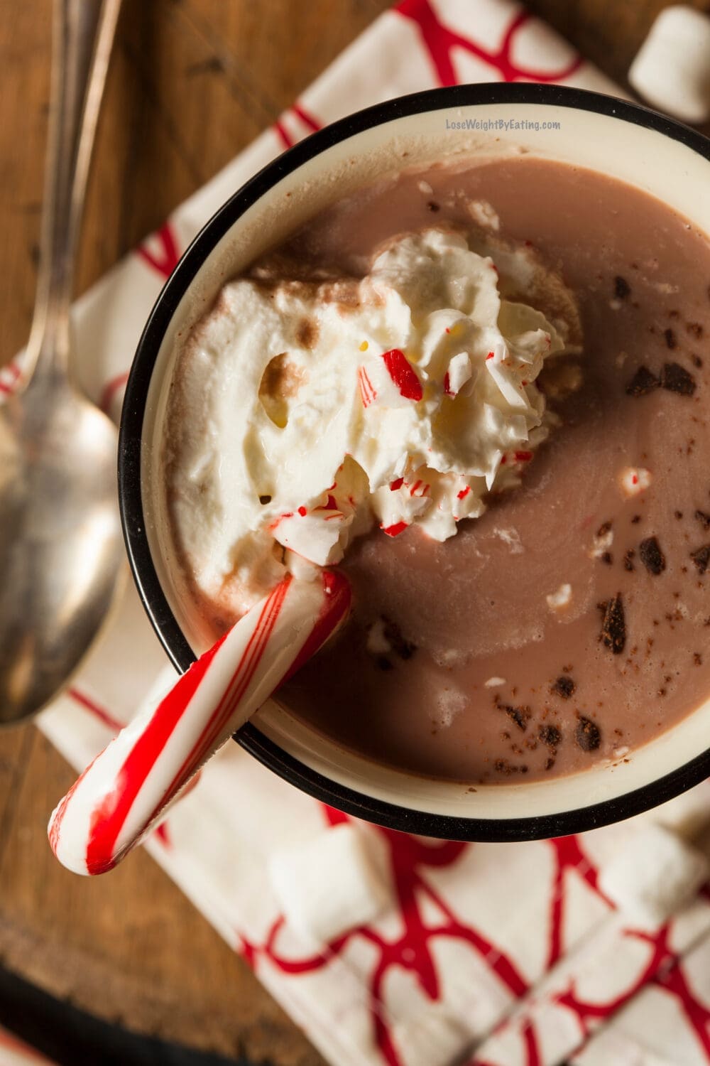 low calorie peppermint hot chocolate