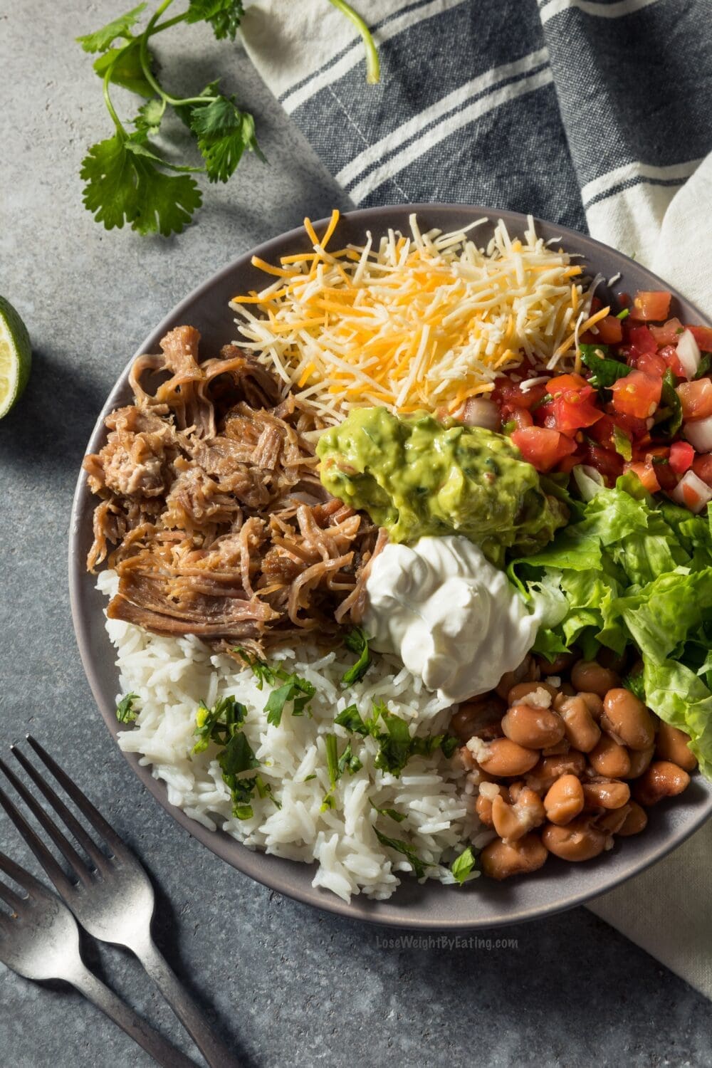 Low Calorie Carnitas Protein Bowls