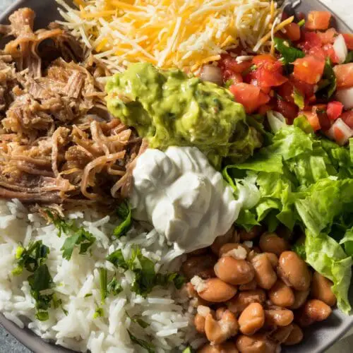 Low Calorie Carnitas Protein Bowls