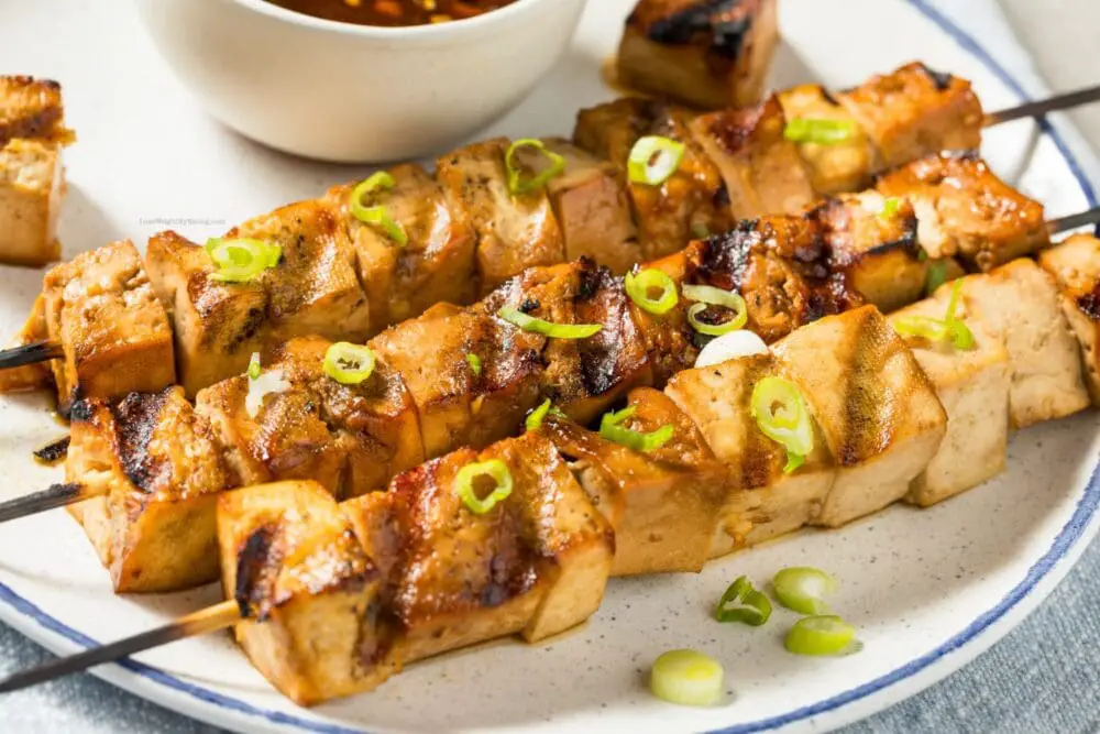 Low Calorie Grilled Tofu Skewers