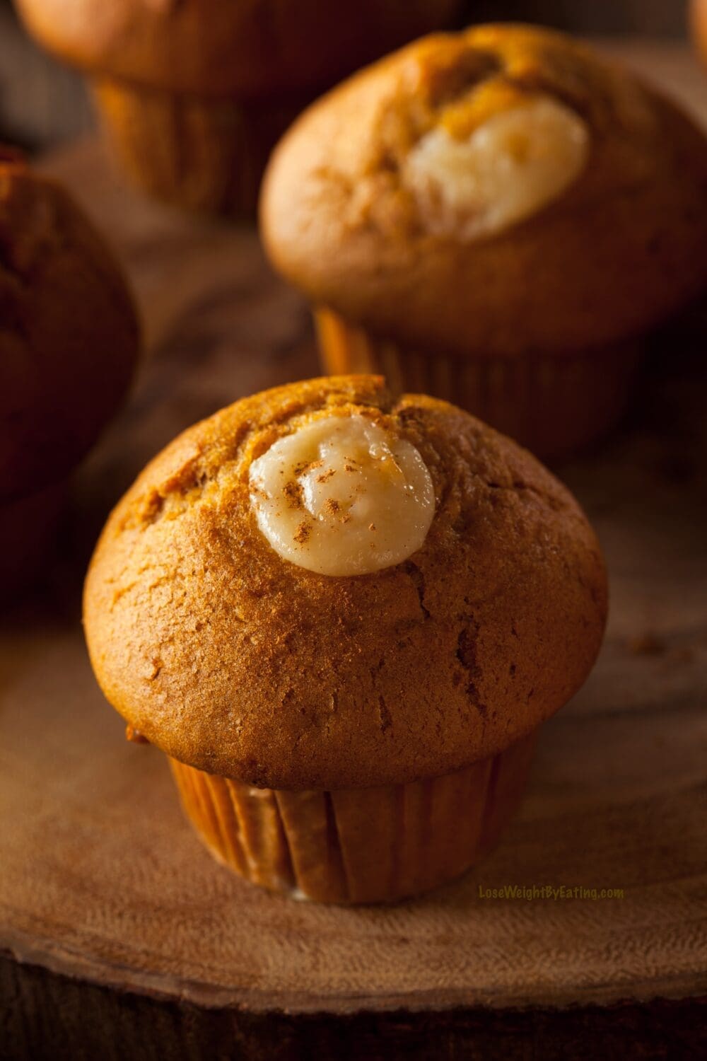 Low Calorie Pumpkin Cream Cheese Muffins