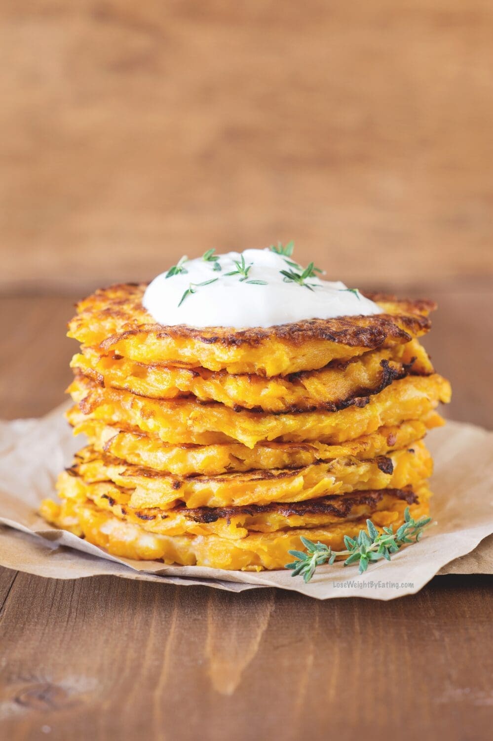 Low Calorie Butternut Squash Fritters