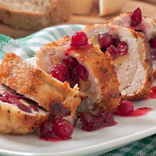 Low Calorie Cranberry Stuffed Chicken Breasts