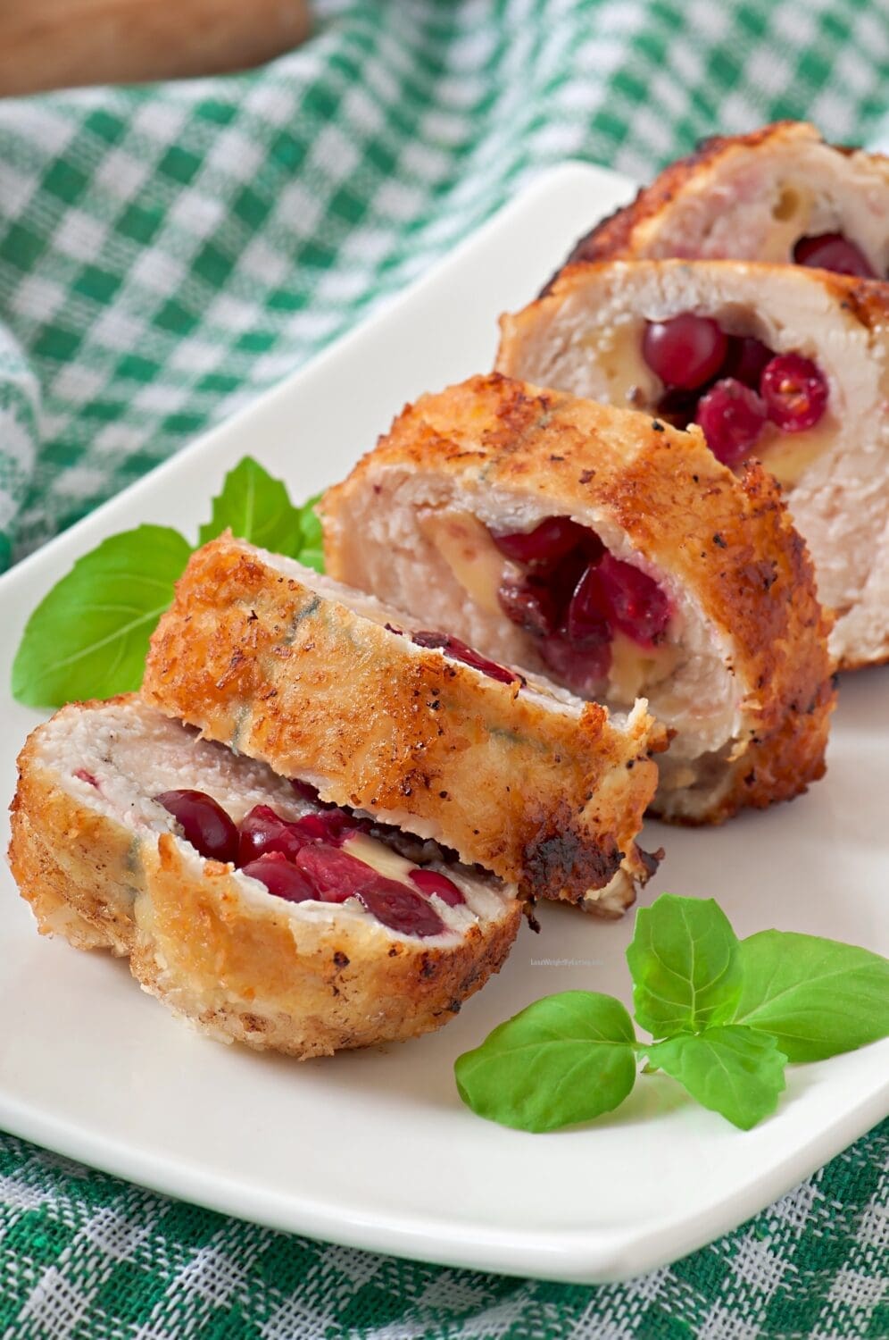 Low Calorie Cranberry Stuffed Chicken Breasts