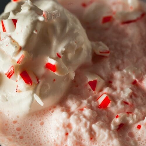 Low Calorie High Protein Candy Cane Milkshakes