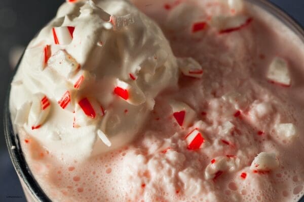 Low Calorie High Protein Candy Cane Milkshakes