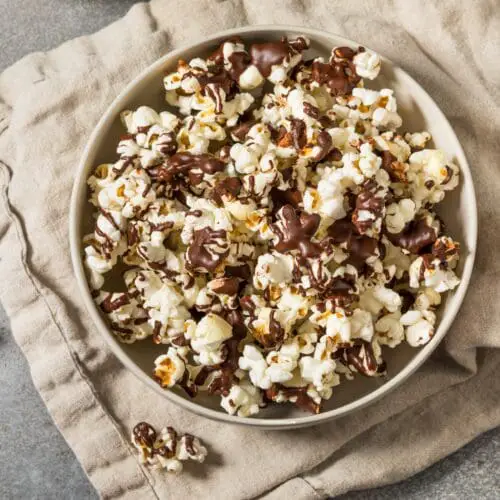Low Calorie Chocolate Covered Popcorn