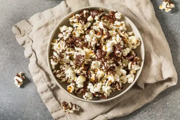 Low Calorie Chocolate Covered Popcorn