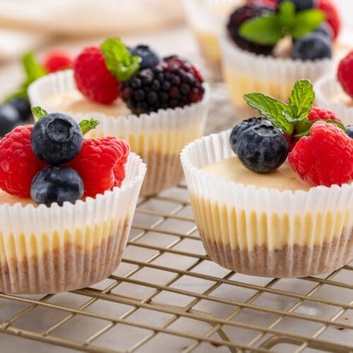 Low Calorie Mini Cheesecakes