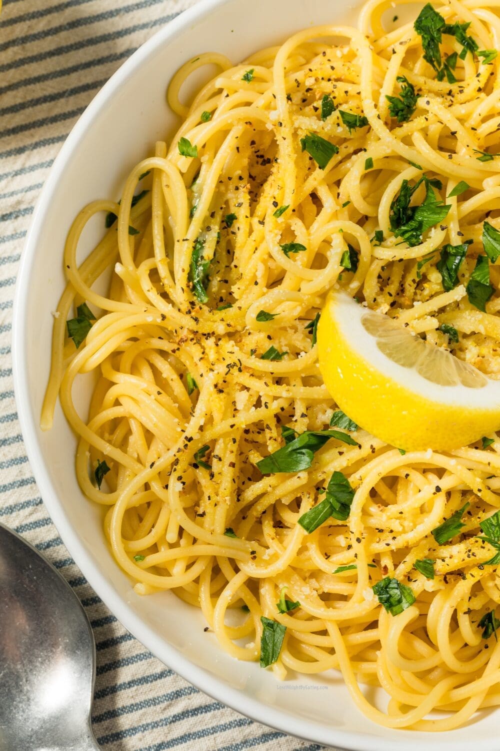 Low Calorie High Protein Lemon Pasta