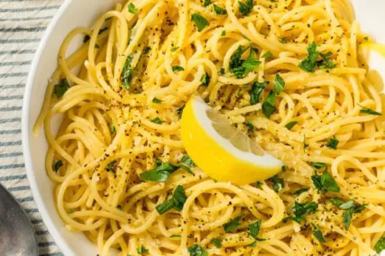 Low Calorie High Protein Lemon Pasta
