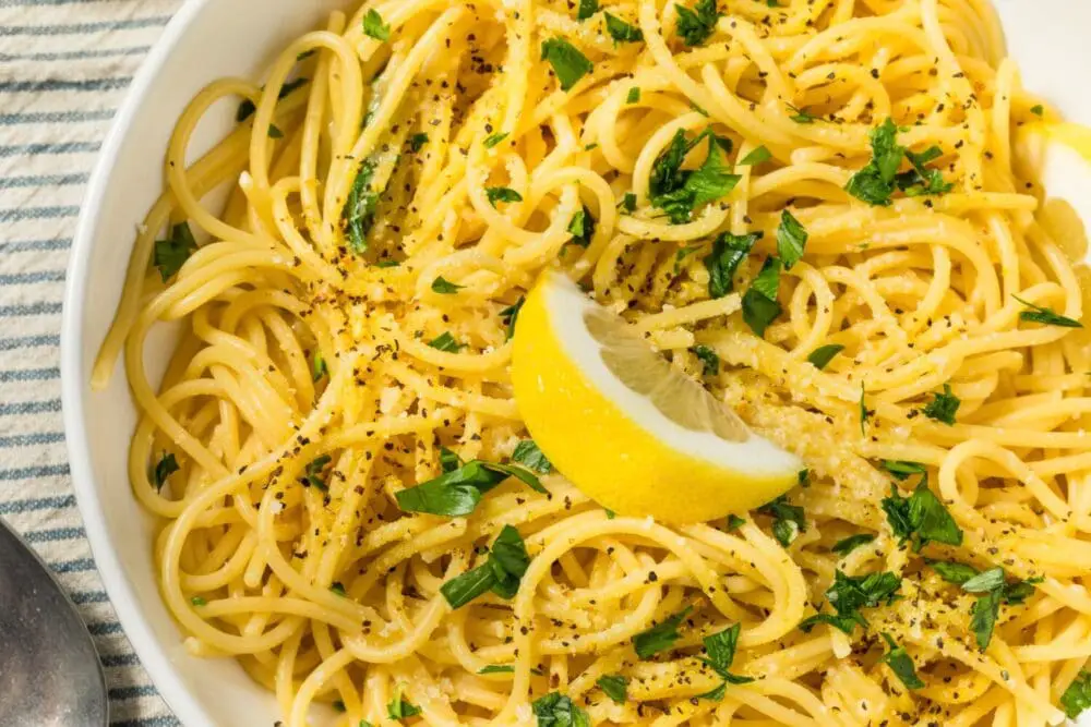 Low Calorie High Protein Lemon Pasta